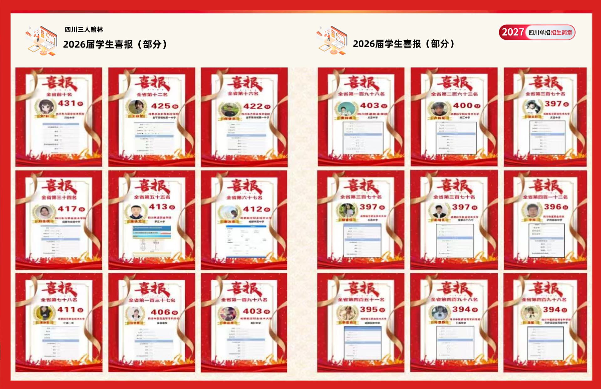普华翰林单招高分喜报2